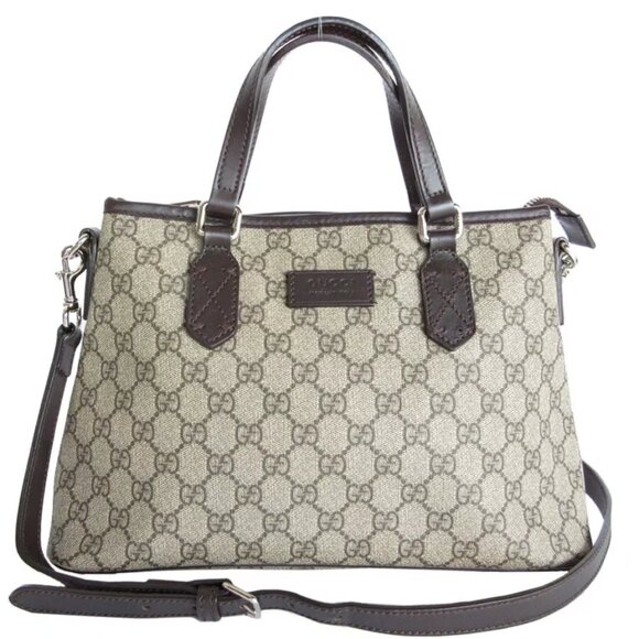 GUCCI GG SupremeHandbag Crossbody Shoulder Bag Beige / brown PVC - Picture 1 of 12